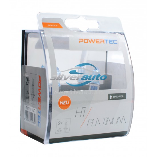 Auto sijalica Powertec Platinum +130 H1 12V /cena za par sijalica/ - Powertec Platinum