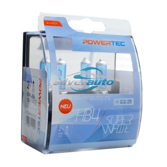 Auto sijalica Powertec Superwhite HB4 /cena za par sijalica/ - Powertec Super White