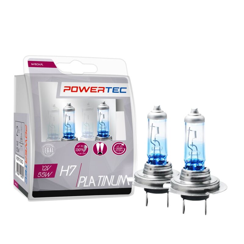 Auto sijalice  Powertec Platinum +130% H7 12V /cena za par sijalica/
